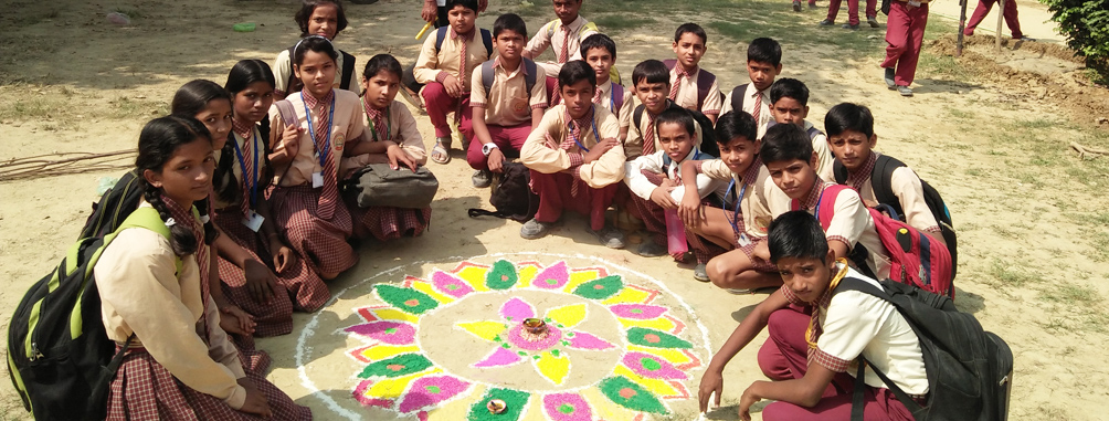 Students participating in an art activity at LSS National Public School